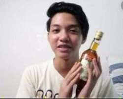 Kyo Quijano consuming alcohol Kyo Quijano consuming alcohol